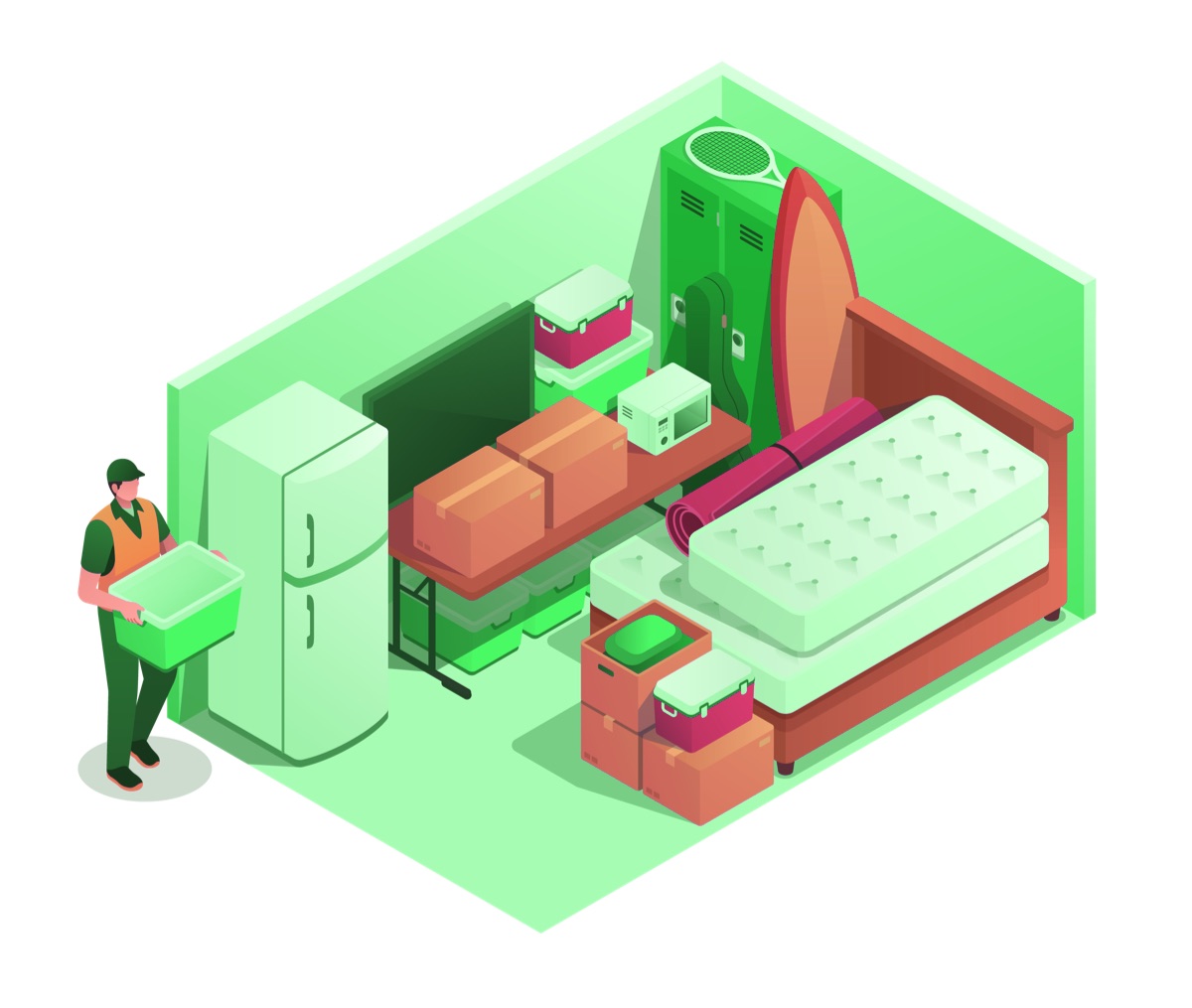 20ft secure container storage unit at Storage Land, Archerfield Brisbane