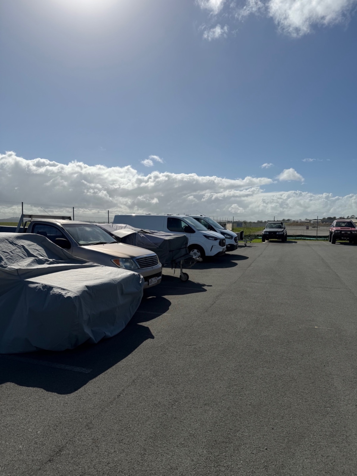 Car storage Brisbane - vehicle stored in sealed outdoor storage yard