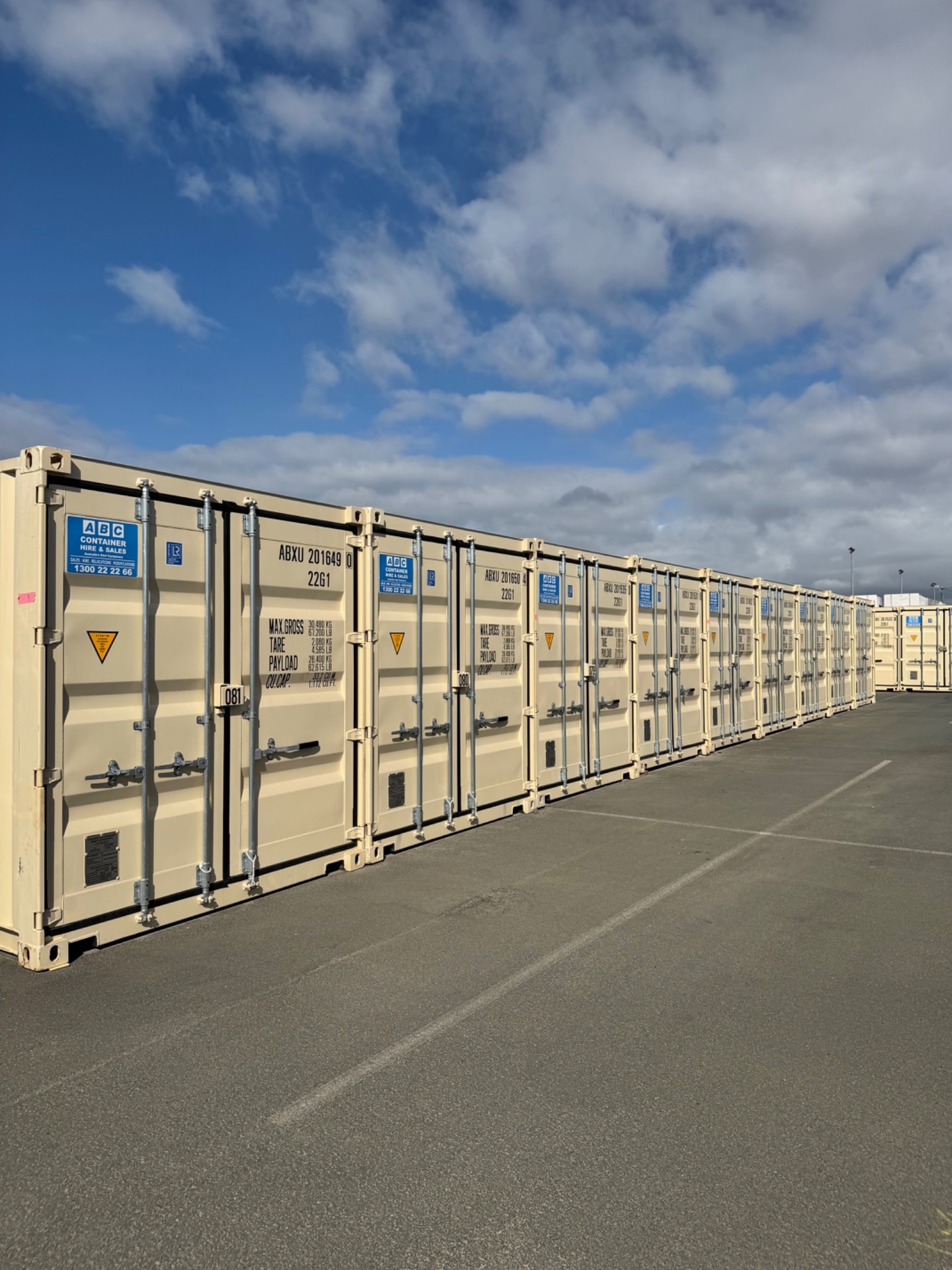 Container storage driveway access Brisbane - wide sealed lanes