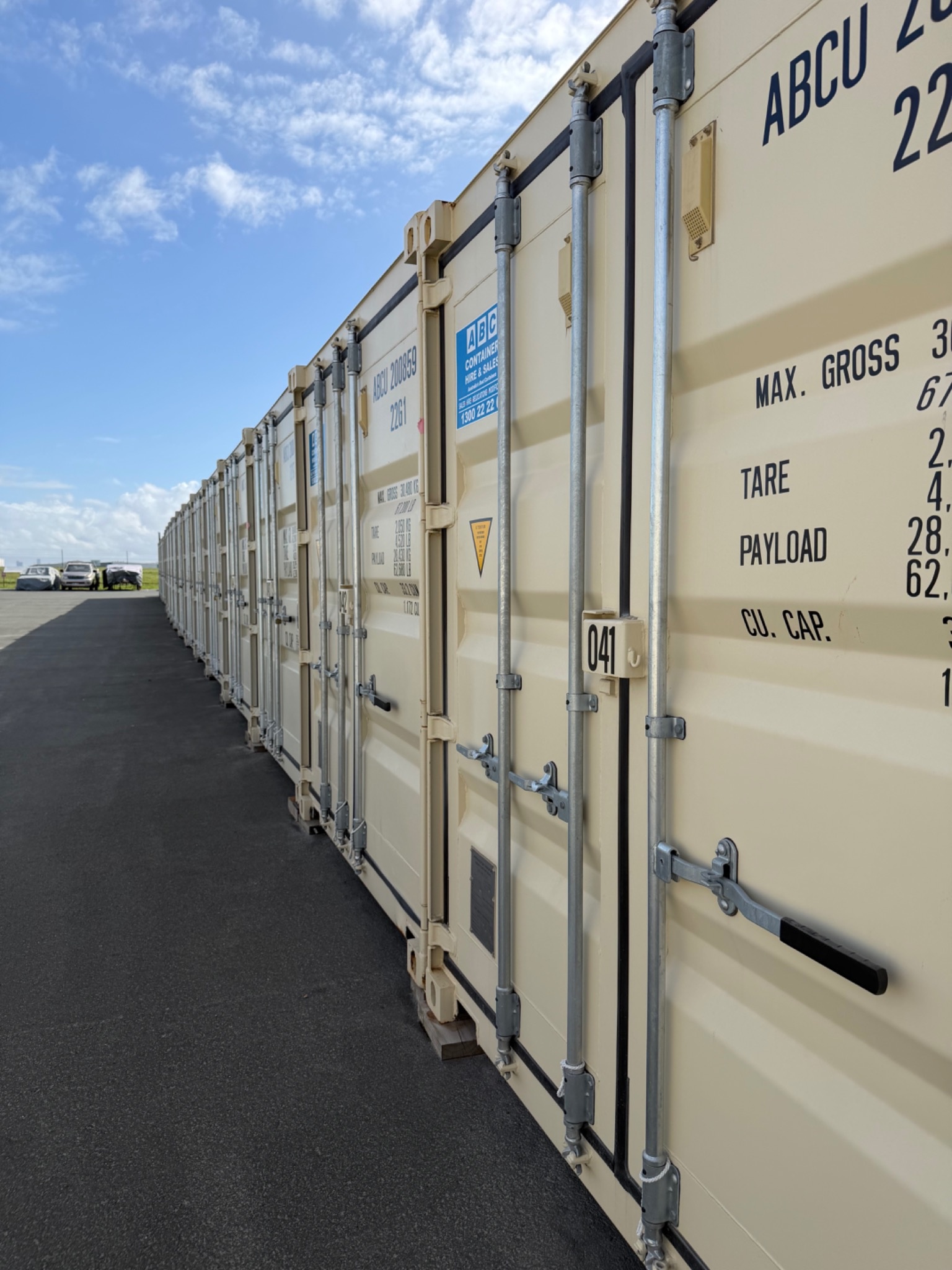 Renovation storage Brisbane - secure container storage yard at Storage Land Archerfield
