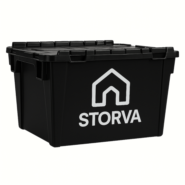 Storva black storage bin