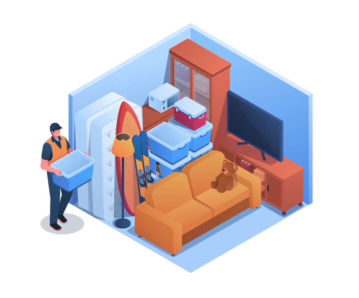 Medium 10x10 storage unit illustration