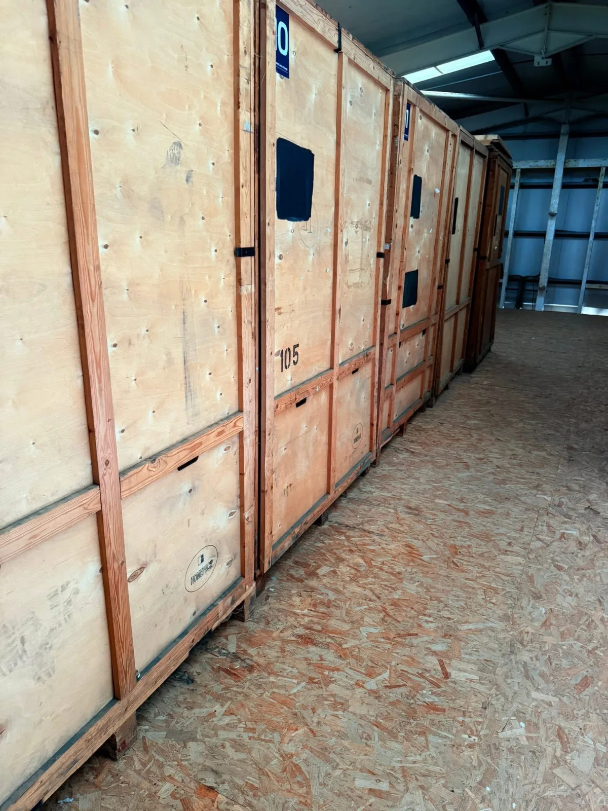 Empty storage unit interior